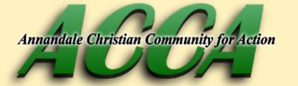 A green and white logo for the christian community.